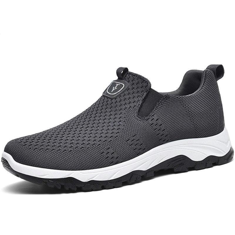 Summer breathable cloth shoes men's casual shoes men's lazy shoes one pedal new soft-soled mesh men's shoes