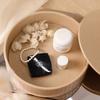 Modern Luxury Storage Boxes Dressing Table Jewelry Storage Box Desktop Simple Round Organize Case Weave Decoration Organize Bins