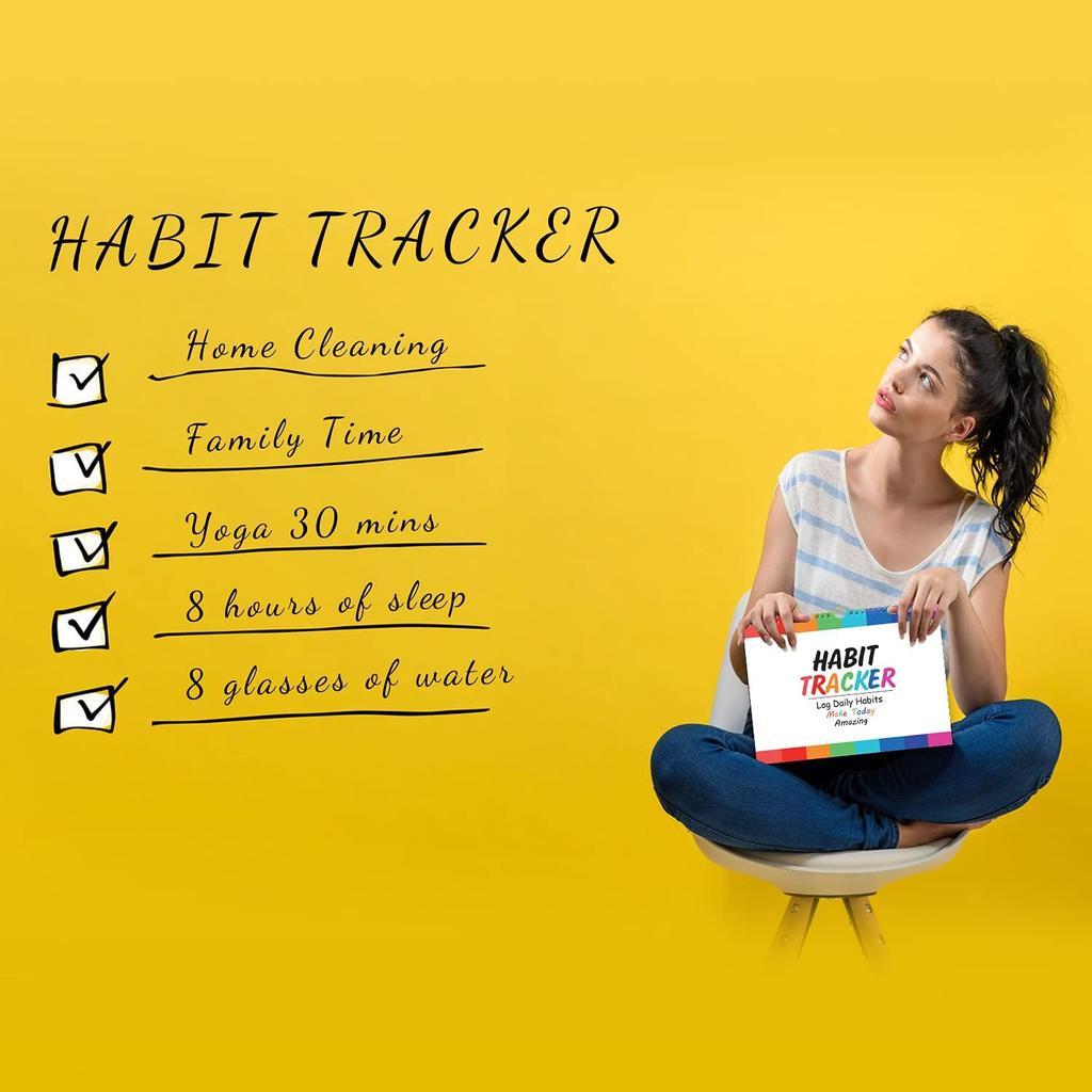 gisgfim Habit Tracker Calendar Motivational Habit Tracking Journal pirational Goal Planner with Spiral Binding Beautiful Weekly Undated 12+2 Month