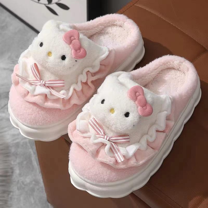 Women's Winter Clown Cotton Slippers - Non-slip, Warm, Cute for Dorm or Outdoors