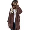 Women's Winter Warm Hooded Cardigan Long Sleeve Comfortable Hoodie Coat Fashion Windbreaker for Lady