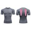 Graphic Print Short Sleeve Compression Shirt for Men Summer Athletic Quick Dry T-shirts Tops Gym Workout Running Training Tees
