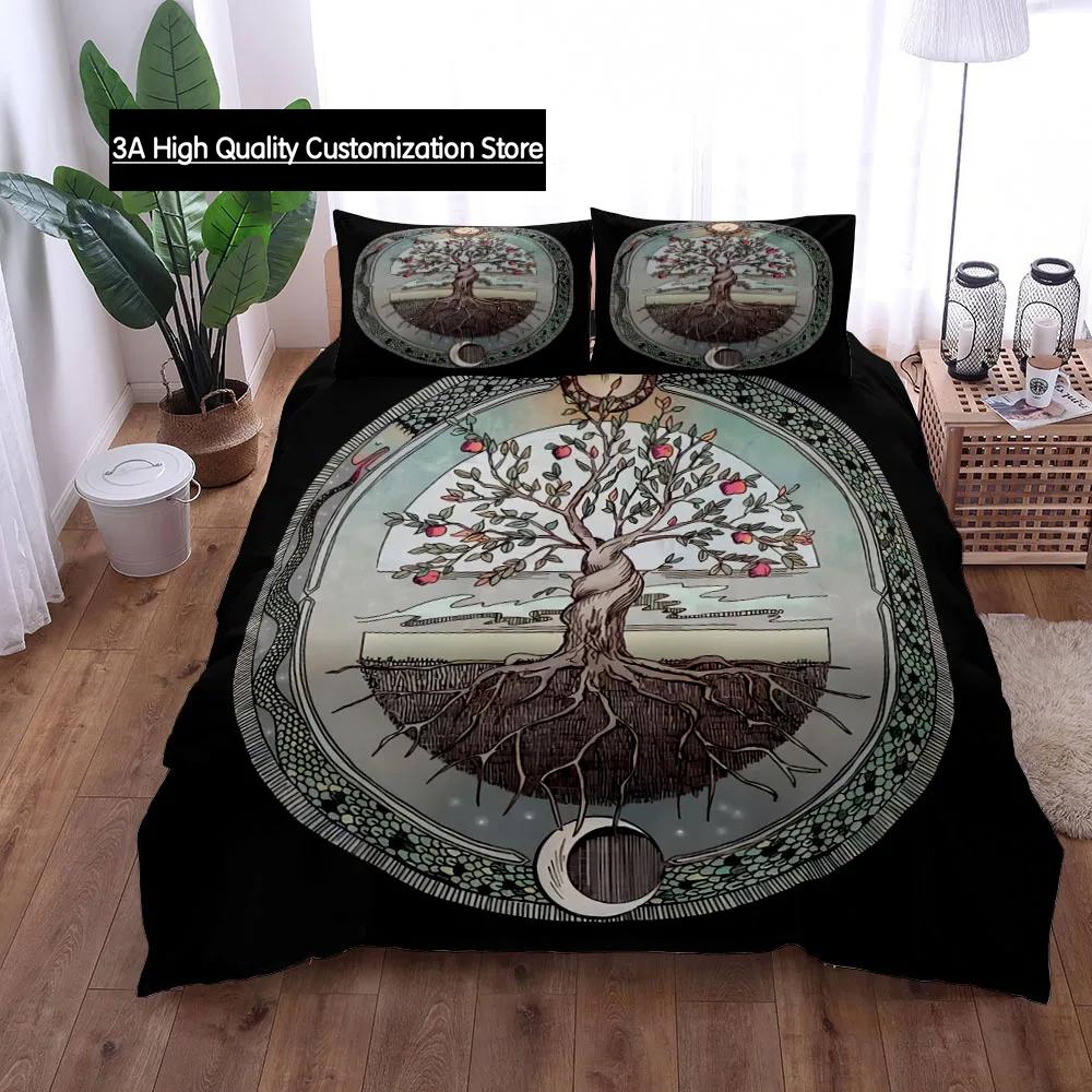 Yggdrasil Tree Of Life Duvet Cover Set King Queen Double Twin Single Bed Linen Set Quilt Cover