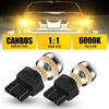 Amber 7443 7444 LED Front Turn Signal Blinker Light Bulbs No Hyper Flash 7440 2X