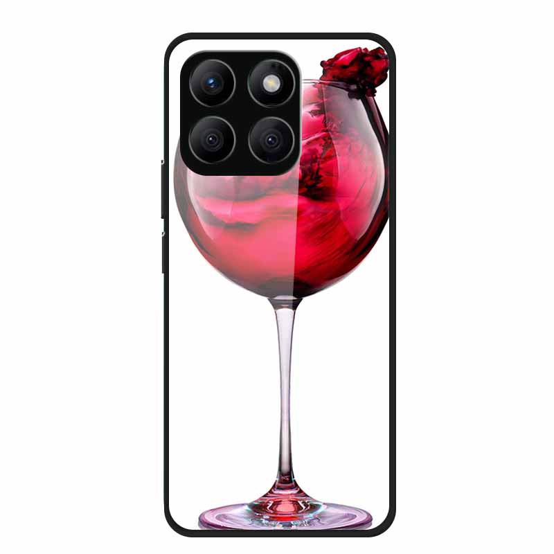 Glass Back Cover For Honor X8c Case X 8 c Soft Bumper Hard Tempered Glass Case For Honor X8c 4G Case HonorX8c X8 c X 8c 6.7" Bag