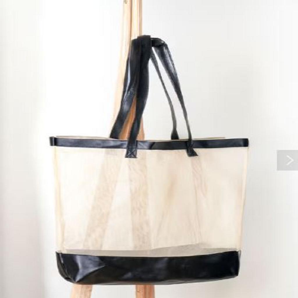 Daiso Large Mesh Shoulder Bag - Navy