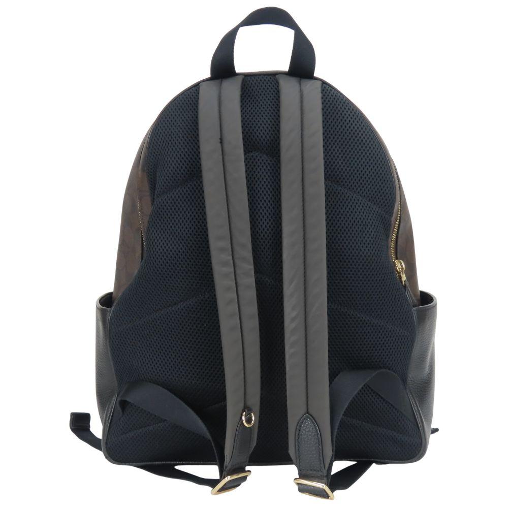 Used COACH Backpack Â· Daypack Signature 6495 PVC/leather Dark brown black Everyday use