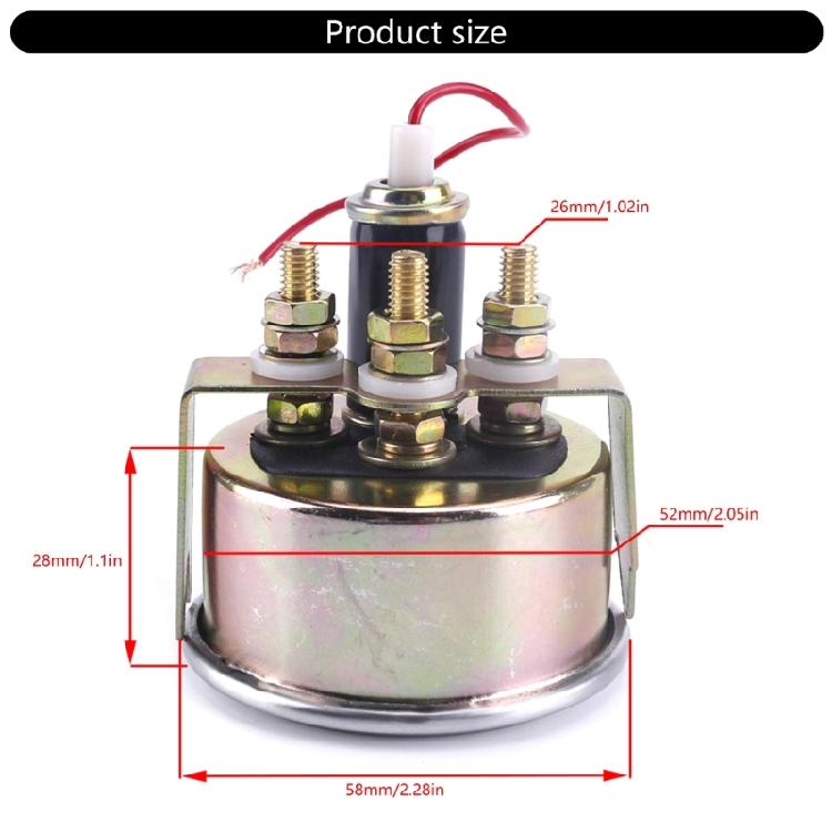 Metal 12V 52mm Mechanical Fuel Gauge Oil Quantity Meter with Bright LED Screen for Clear Visibility, Auto Repair Shops