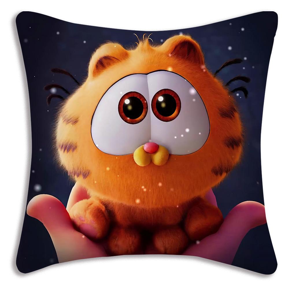 Cute Cartoon Garfields Pillow Covers Cartoon Sofa Decorative Home Double-sided Printing Short Plush Cute Cushion Cover
