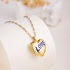 Vintage Simple Can Open Love Heart Photo Frame Pendant Necklace for Women Girls Y2K Creative Stainless Steel Chain Jewelry Gifts