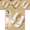 Chic Summer Transparent Crystal Heeled Sandals For Women Stylish Casual Design