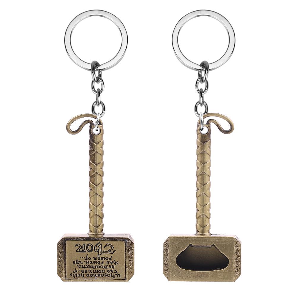 Small Size Portable Beer Bottle Openers Keychain Multifunction Hammer Of Thor Shaped
