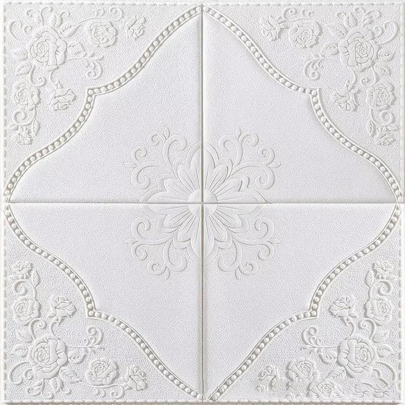 1-10 pièces 70cm*70cm Papier Moderne Plafond Décoratif Imperméable Résistant à l'humidité Anti-moisissure Mur Auto-adhésif 3D Fond Chambre