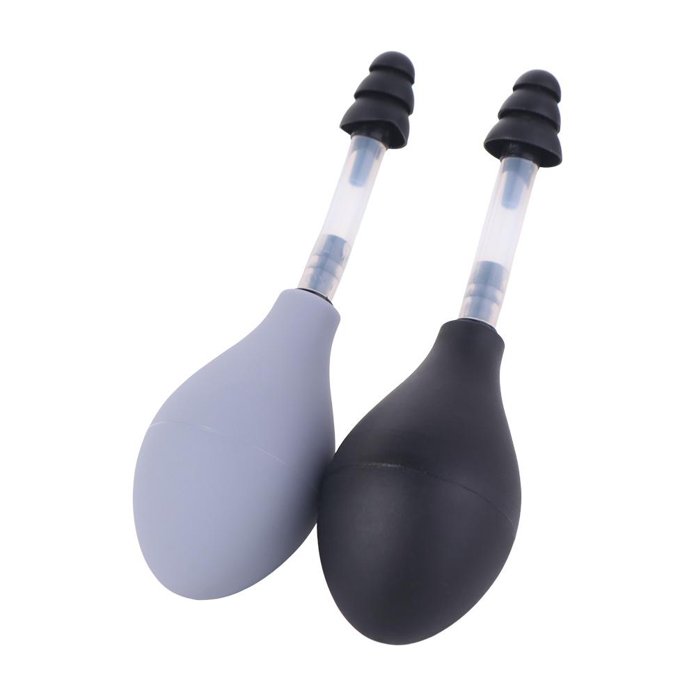 Silicone Inner Ear Pressure Tool Black Grey Relief Suction Device Soft Ear Pressure Tool Airplane