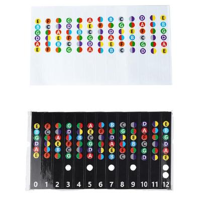 Guitar Fret Stickers Beginner Learning Fretboard Stickers Guitar Note Stickers Chord Stickers Fret Map Sticker for Kids