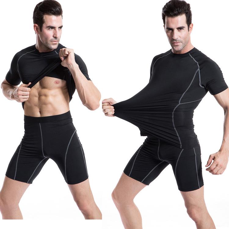 Men's Pro Performance Compression T-Shirt - Elastic, Sweat-Wicking, Quick-Dry, Short Sleeve 1008
