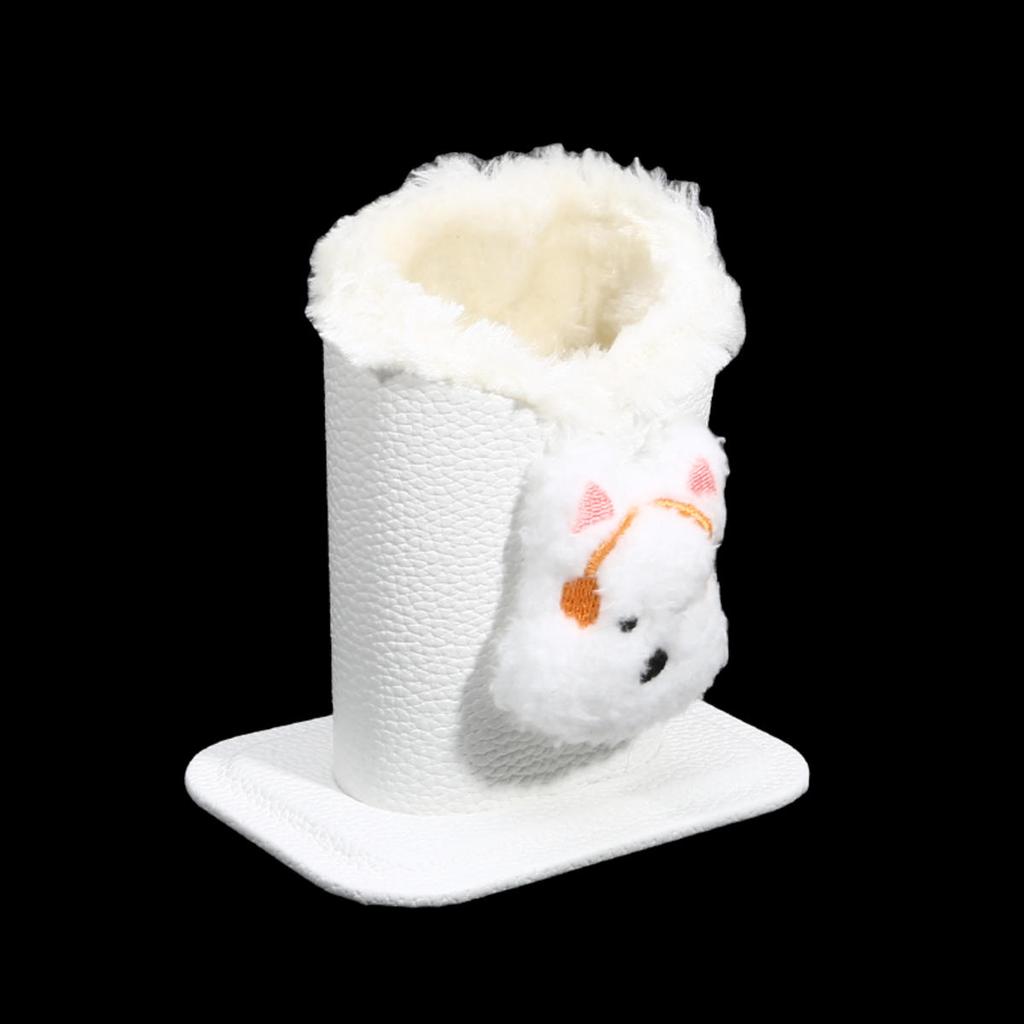 1pc Cute Plush Lined Eyeglasses Holder Anti Scratch Glasses Storage Organizer Case Modern Sturdy Cartoon Pen Holder for Office NightStand