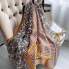 Korean New Cotton and Linen Hand Feel Shawl Beach Towel  Medium-length Silk Scarf Travel Sun Protection and Sun Protection for Women