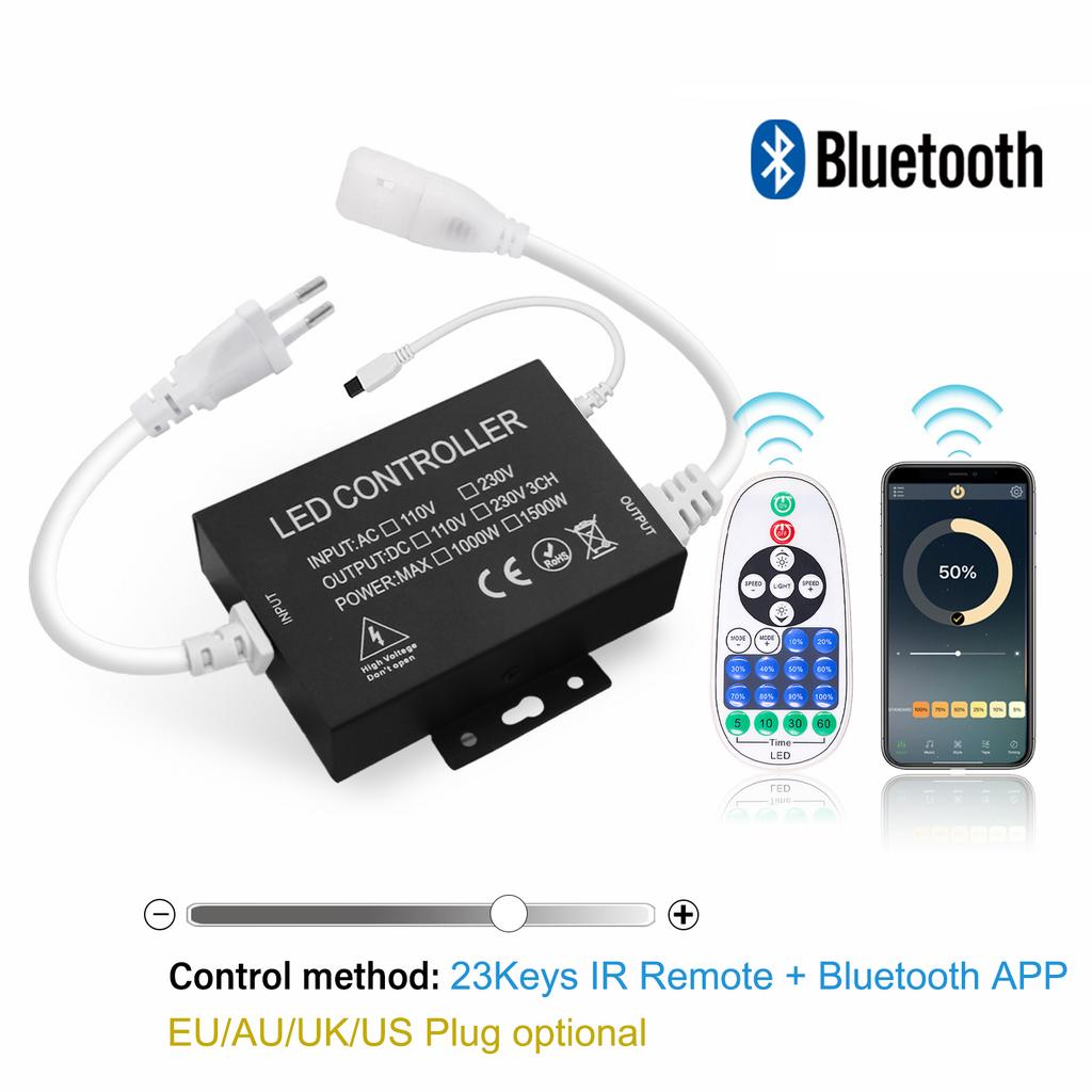 LED Dimmer Tuya Wifi/Wall Touch Remote/Bluetooth IR Control for 8mm PCB AC110V/220V 288Leds/m 3000K 4000K 6000K COB Light Strip