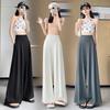 Spring Summer  Lady Korean Solid High Waist Pants Girls Wide Leg Suit Trousers Women Slim Fit Comfortable Daily Slacks