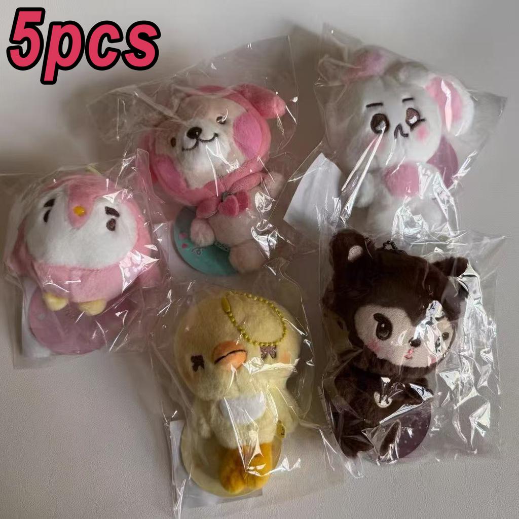 K-Pop Cute Plush Bear Duck Keychain Baekhyun Xiumin Kai Sehun Soft Stuffed Toy Pendant Keyring For Backpack