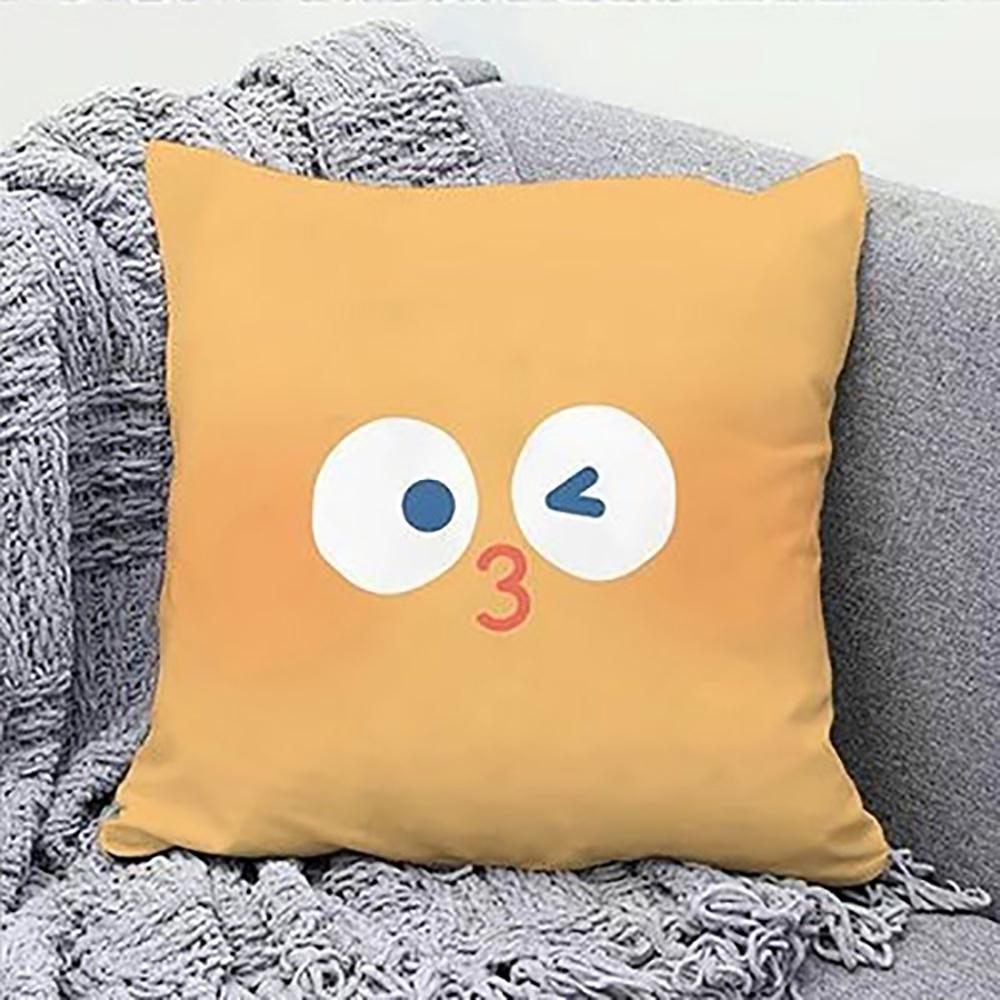 Cute Face Cushion Covers in 4 ColorsSuitable for sofa car bedroom decorative cushion cover pillow cover