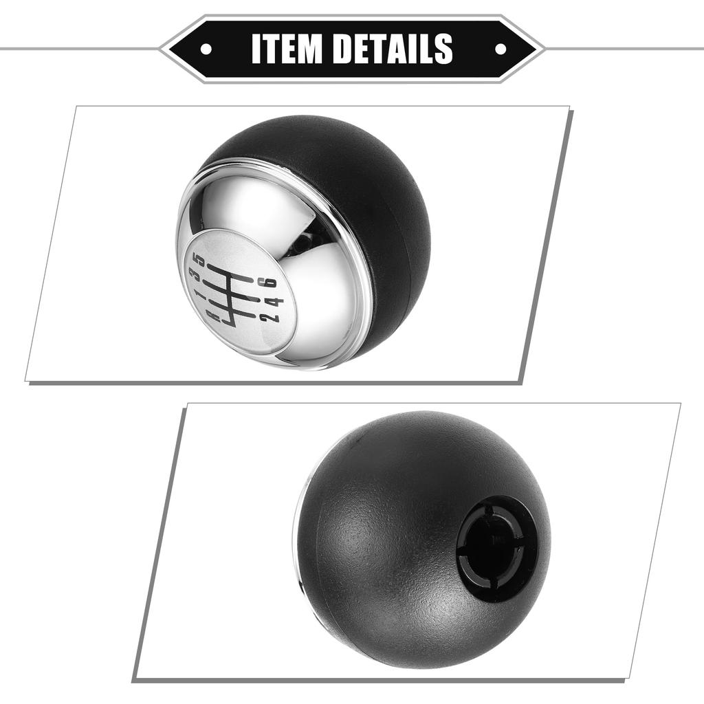 VekAuto Mini R50 R53 2000-2006 6-Speed Manual Gear Shift Knob for Mini Cabrio R52 2002-2008 Durable Plastic Black Silver Tone