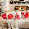 Merry Christmas Cushion Pillowcase Printed Polyester 40/45/50cm Throw Pillowcover Decorative Sofa Cushion Pillowslip Home Decor