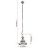 VidaXL Lampe suspendue 25x25x136 cm aluminium, lampe suspendue de cuisine, lampe suspendue de plafond, lampe suspendue de 357838