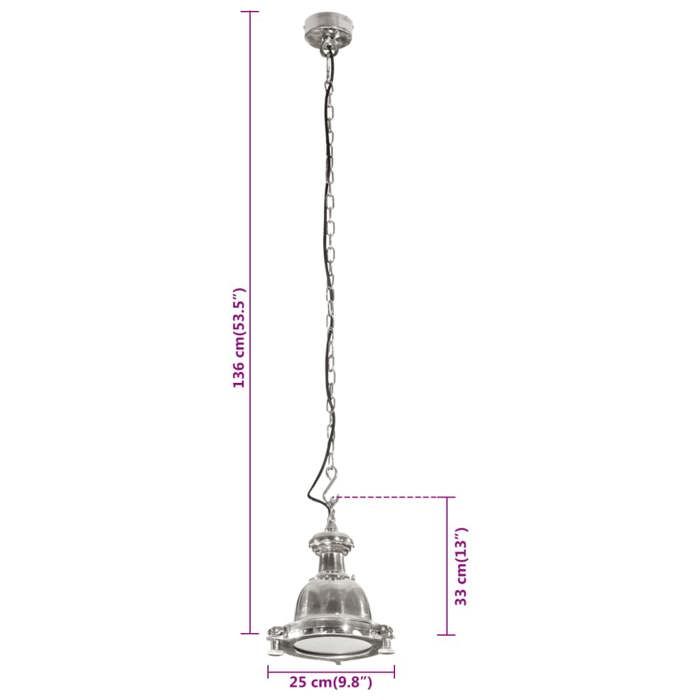 VidaXL Lampe suspendue 25x25x136 cm aluminium, lampe suspendue de cuisine, lampe suspendue de plafond, lampe suspendue de 357838