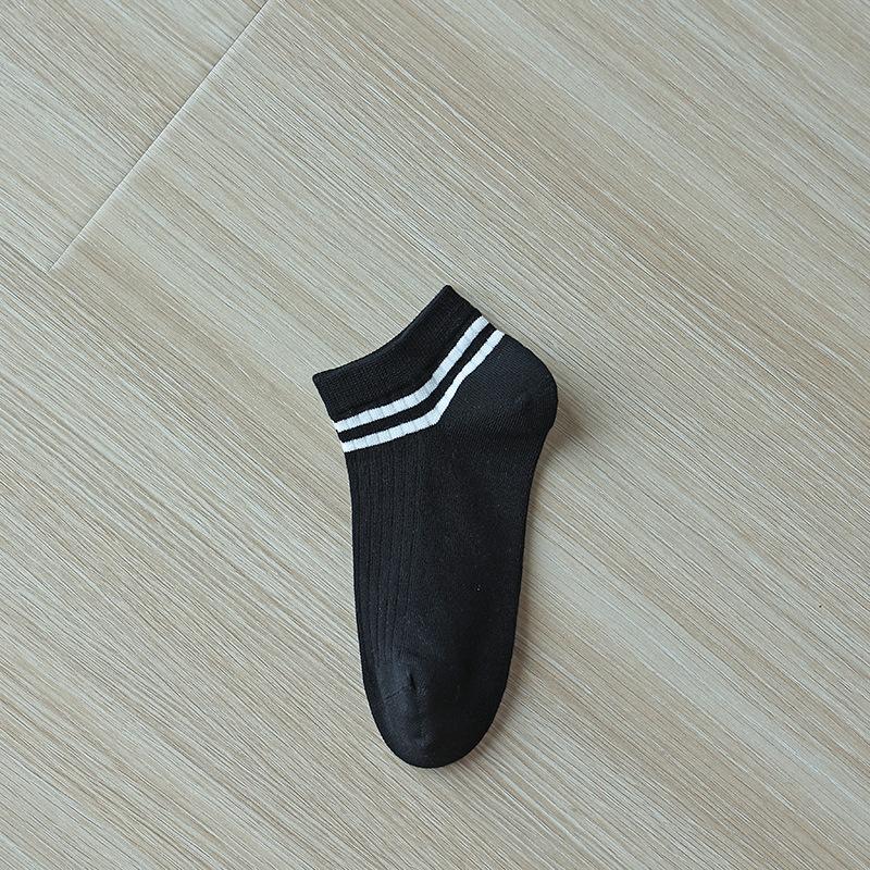 5 Pairs of Female Pure Cotton Non Slip Non Drop Heel Anti Bacterial Breathable Sweat Absorbing Boat Socks