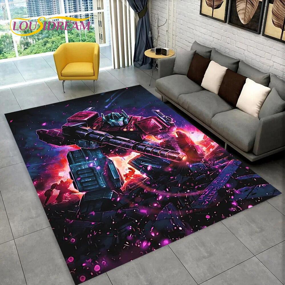 Cartoon T-Transformers Autobots 3D Carpet Rug for Bedroom Living Room Home Sofa Decoration,Children Game Large Decor Floor Mat