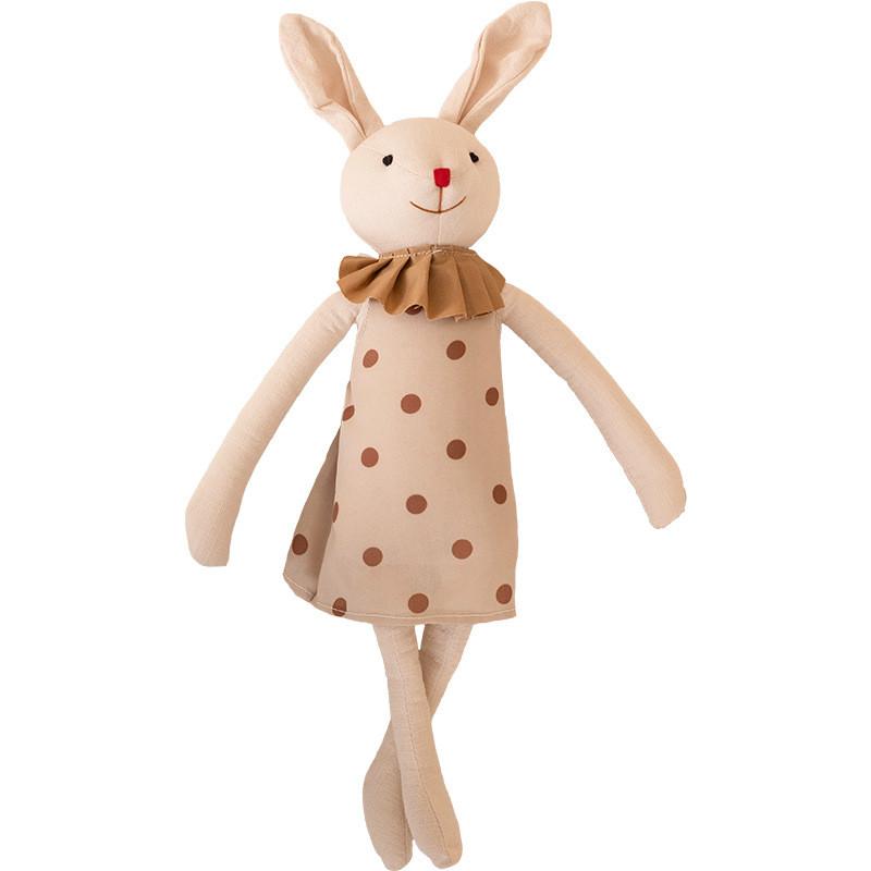 Peluche coniglio con vestiti rimovibili per bambini, regalo e comfort in tessuto morbido