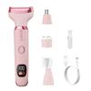Multifunctional Electric Nose Ear Hair Trimmer Grooming Tool With 4 Interchangeable Heads And LED Display