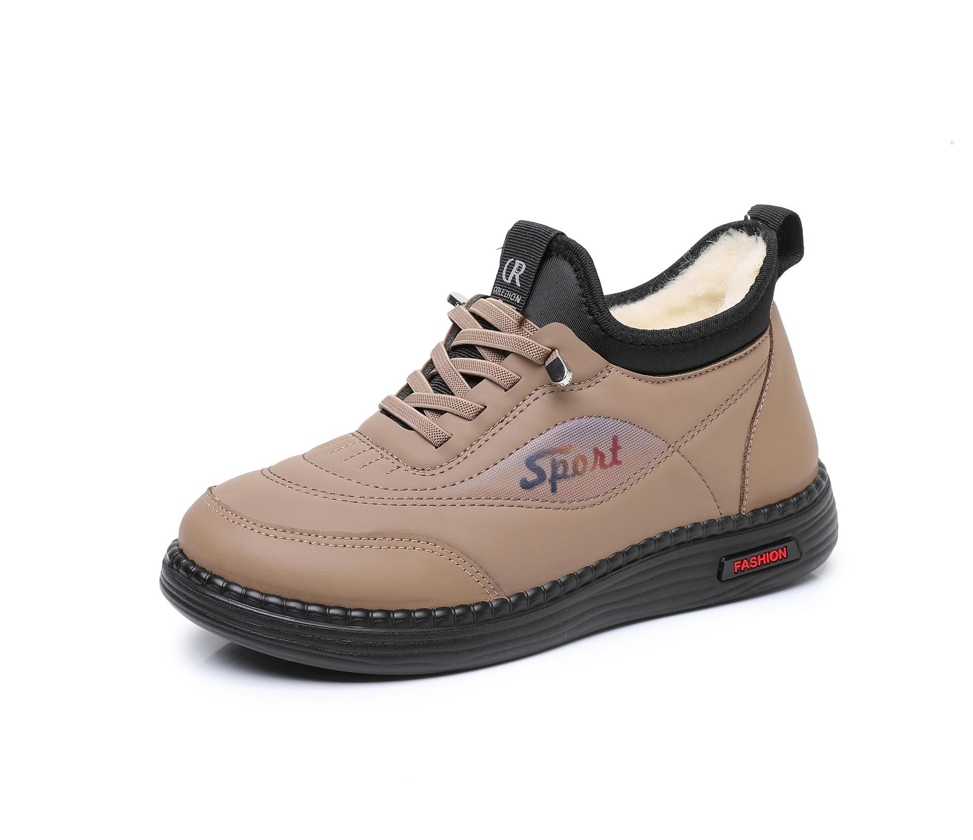 

Обувь женская 2025 зима новая обувь для снега бархатная теплая повседневная удобная женская хлопковая обувь мягкая подошва универсальная на одной педали 41 хаки