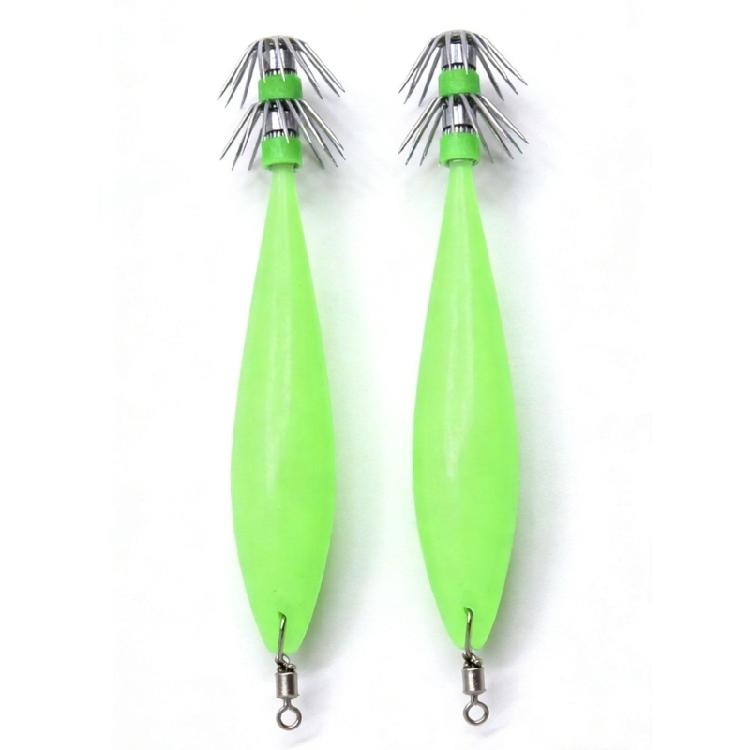5Pcs Artificial Hard Baits Shrimp Lure Baits 9.5cm Cuttlefish Hook Lures Glow Squid Jig Glow Jig Hook