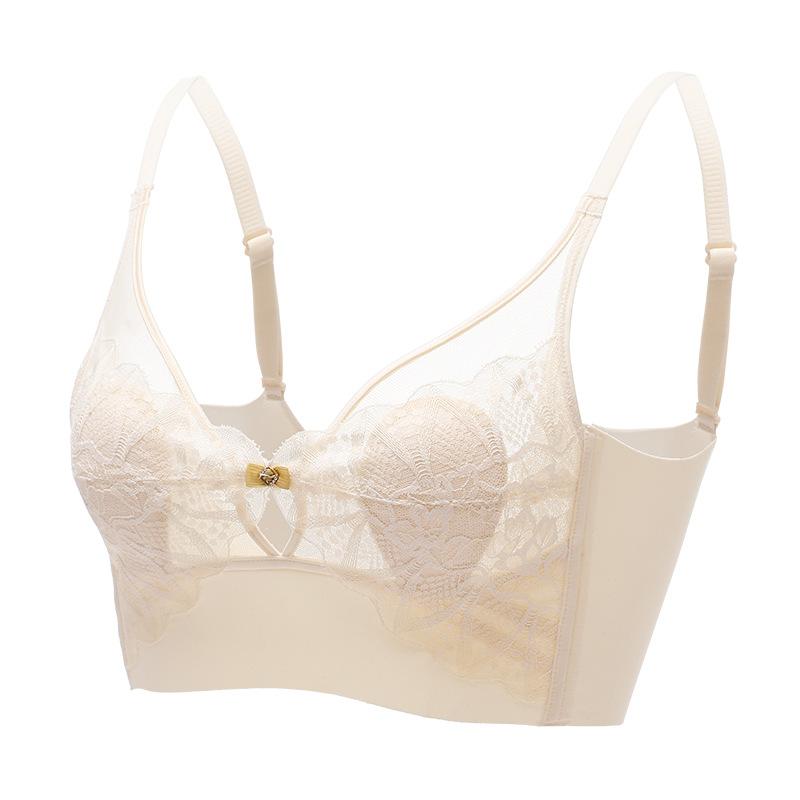 Soutien-gorge à oreilles de lapin à bonnets en latex pour femmes, soutien-gorge français à bonnets en cristal, sous-vêtements fins d'été pour femmes, soutien-gorge push-up
