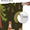Kids Animal Curtains,Cartoon Forest Woodland Cute Jungle Bear Rabbit Deer Fox Print Window Treatments for Boys Girls Bedroom