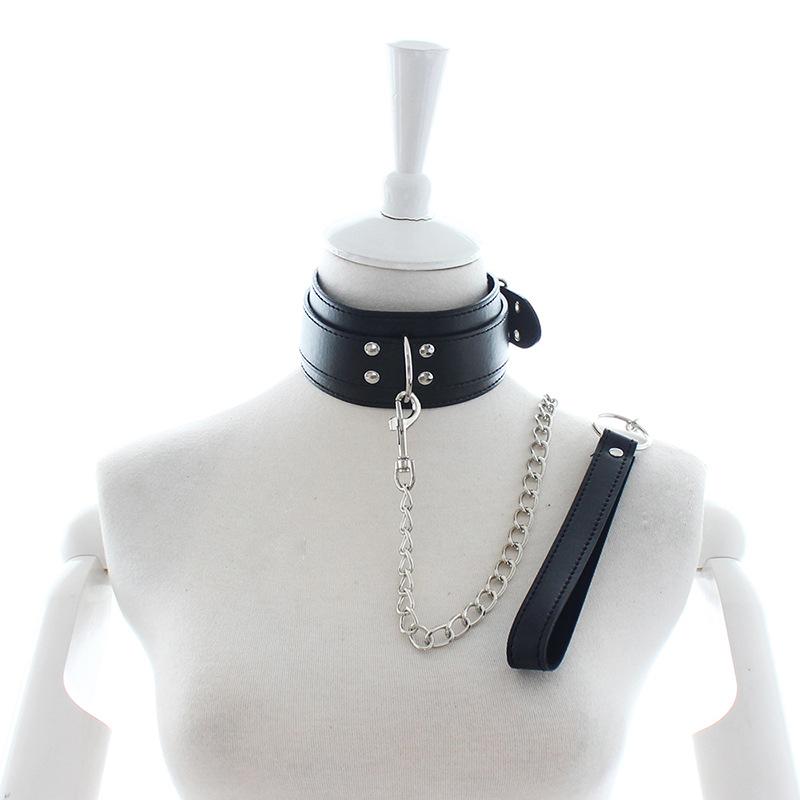 3pcs Pu Leather Neck Collar Hand Cuffs Ankle Cuffs Adult Toys For Couples Slave Bondage Bdsm Restraints Kit