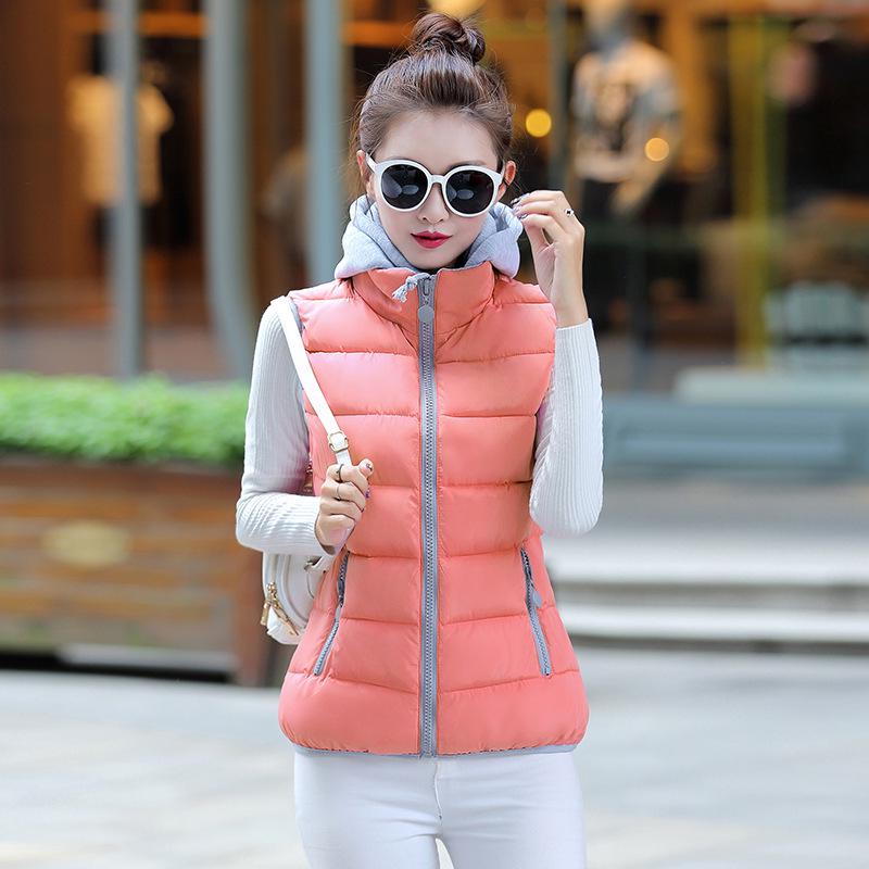 

Women Jacket Sleeveless Vest Ladies Bodywarmer Sleeveless Hooded Waistcoat M рожевий