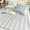 Green Little Bear Ice Silk Cooling Mat Set: Washable, Foldable, Soft - Free Shipping