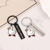 Stainless Steel Ducking Love Keyring Couples Jewelry Duck Pendant Duck Keychain  Lover Gift