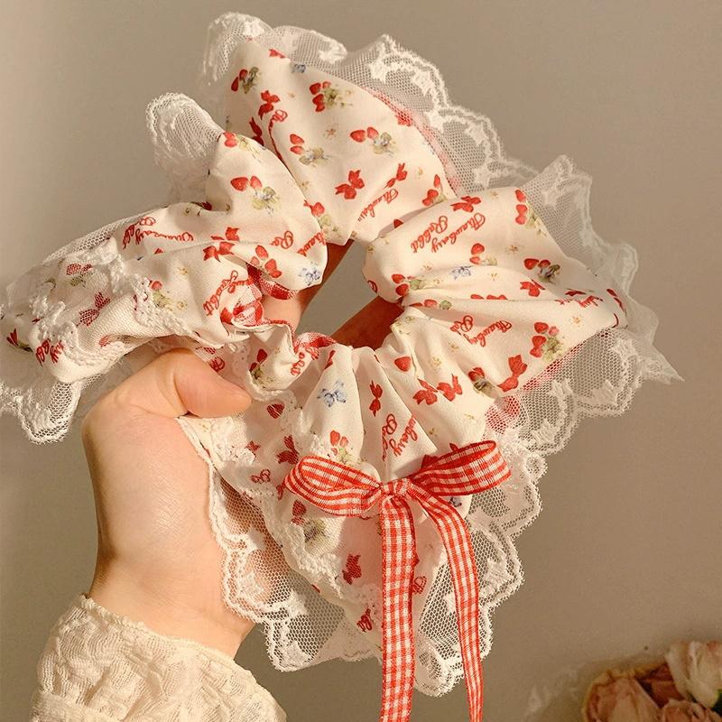 Elegant Large Square Scarf Hair Circle For Women Girls Elastic Satin HairBands Hair Ties Fashion Headband Hair Accessories
