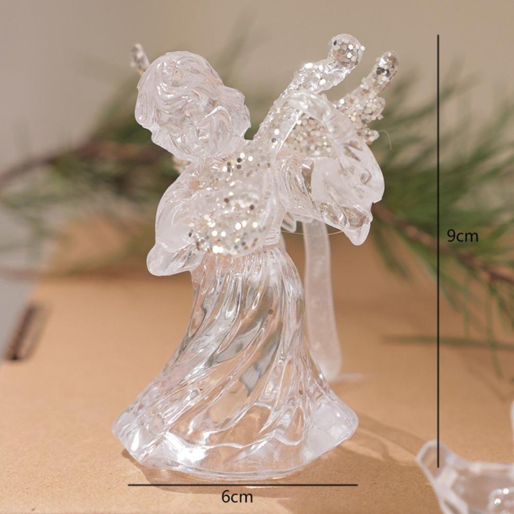 Fashion Acrylic Christmas Crystal Pendants Crystal Transparent Christmas Tree Ornaments DIY Snowflake Crystal Hanging Home