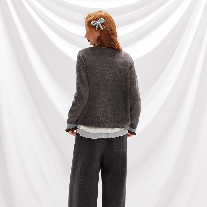 UNIFREE Women's Sequin Bow Knit Cardigan