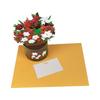 Säsongsbetonad Handgjord 3D Popup-kort Delikat Blomkorg 3D Popup-kort Handgjord Julhälsningskort Tillbehör