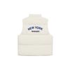 New MLB Preppy Style Collection New York Yankees FW24 Down Vest Unisex Dark Cream 3ADVV1046-50CRD