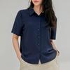 Women's Japanese-Inspired Loose-Fit Summer Top with Professional Elegance
