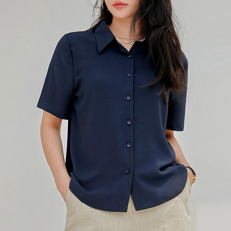 Women's Japanese-Inspired Loose-Fit Summer Top with Professional Elegance