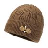Winter new middle-aged and elderly hats women's fleece warm women's ear protectors knitted wool hats mother grandma hats women